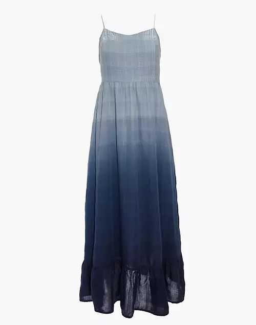 Dip-Dye Cami Pintuck Ruffle Dress | Madewell
