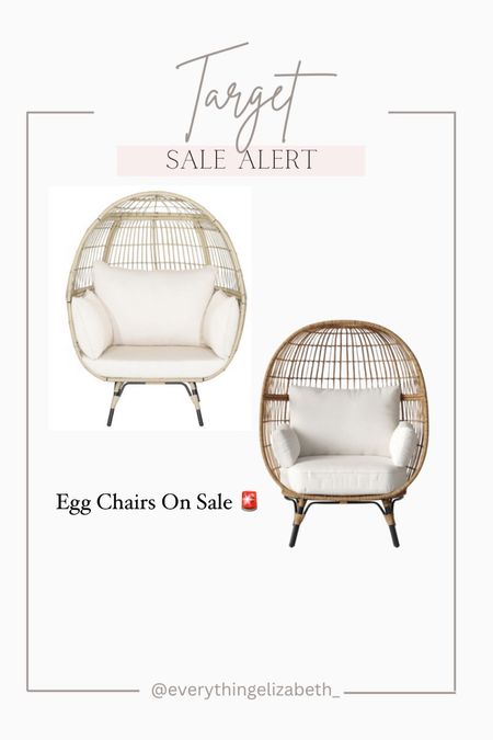 Egg chairs on sale from Target! The perfect touch to an outdoor space!

Outdoor furniture, outdoor decor, patio furniture 

#LTKxTarget #LTKsalealert #LTKhome