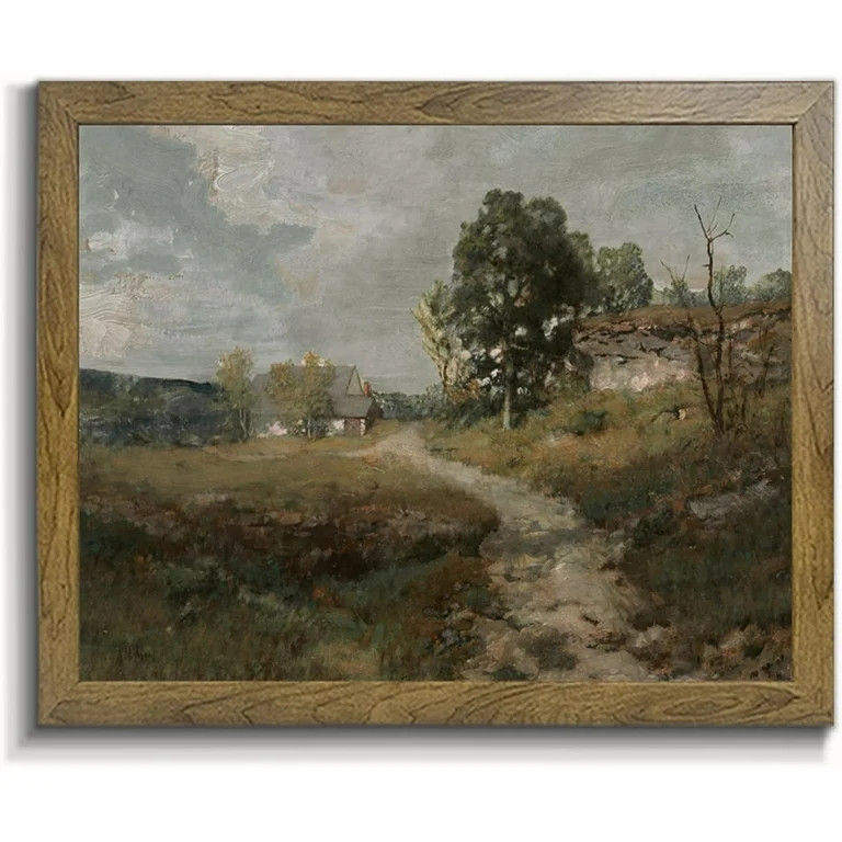 Vintage Landscape Art Print,inch Unframed Canvas Wall Art, Farmhouse Painting for Bathroom, Bedro... | Walmart (US)