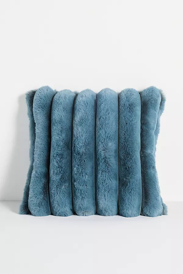 Tipped Puffer Faux Fur Pillow | Anthropologie (US)