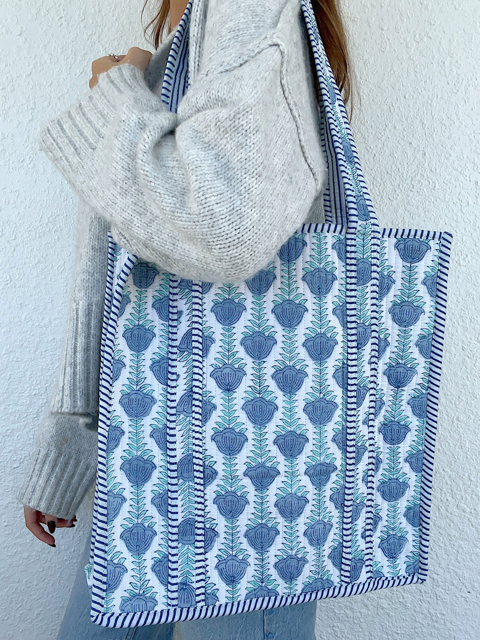 Harper Tote - Blue | Shop Fruitful Co.