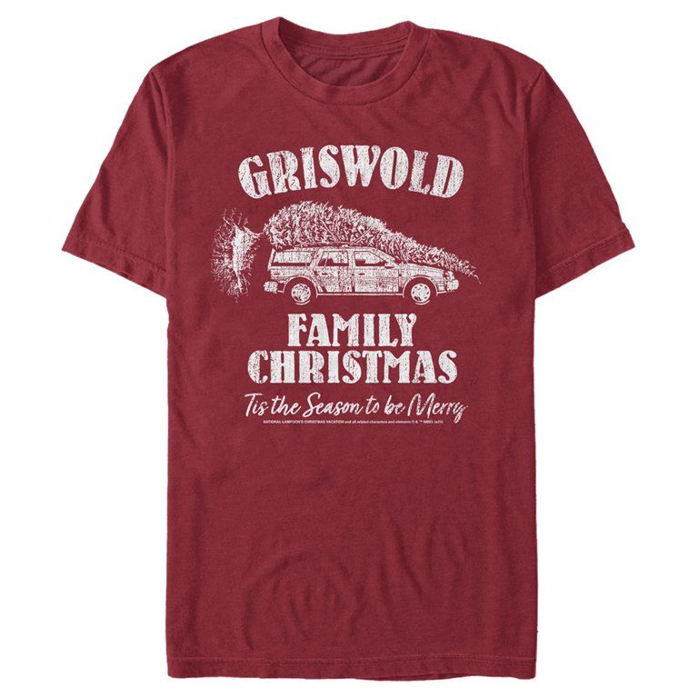 Men's National Lampoon's Christmas Vacation Griswold Distressed Logo  Graphic Tee Cardinal Medium... | Walmart (US)