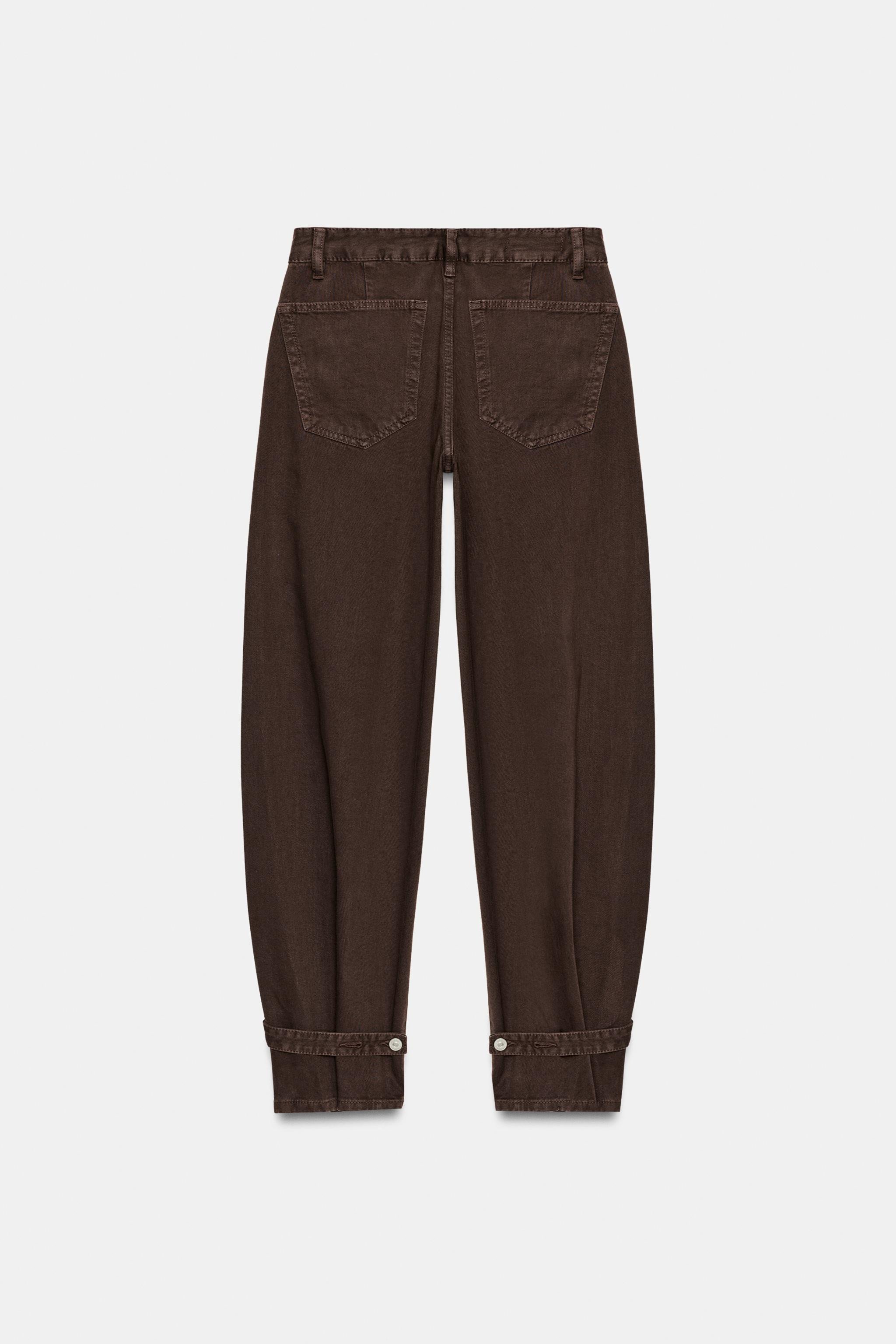 TRF BALLOON MID-WAIST JEANS WITH BELT LOOPS | Zara UK