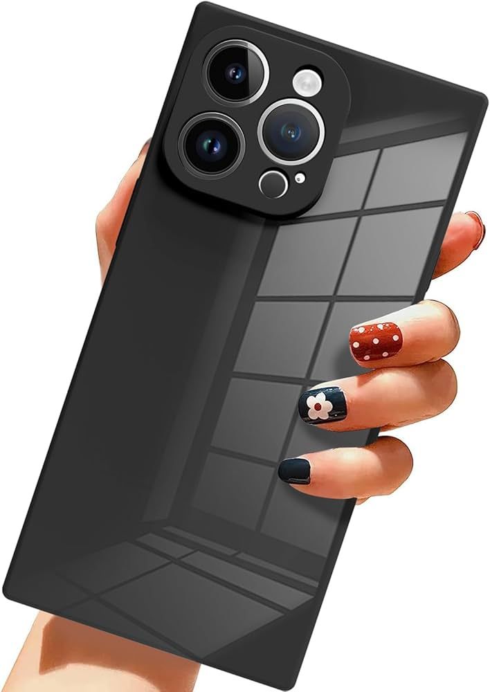 LSL Square Case for iPhone 15 Pro Max Black Soft TPU Bumper Anti-Drop Anti-Scratch Shock Absorpti... | Amazon (US)