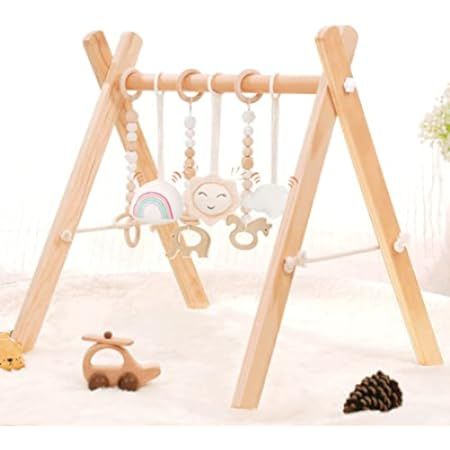 Wooden montessori Play Gym And Clothing Rack | Amazon (US)