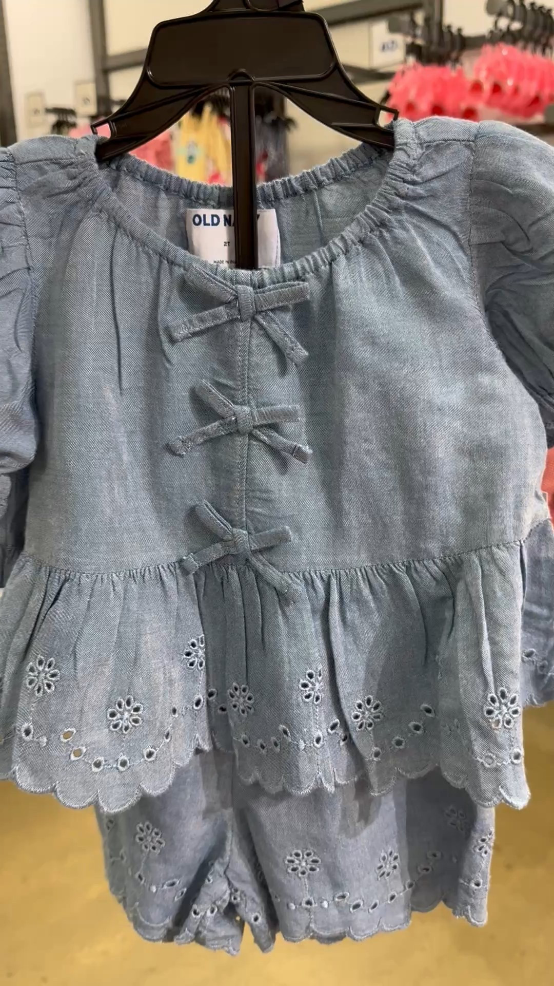 The cutest new chambray set for toddler girls! Also comes in red!

#LTKKids #LTKStyleTip #LTKFamily