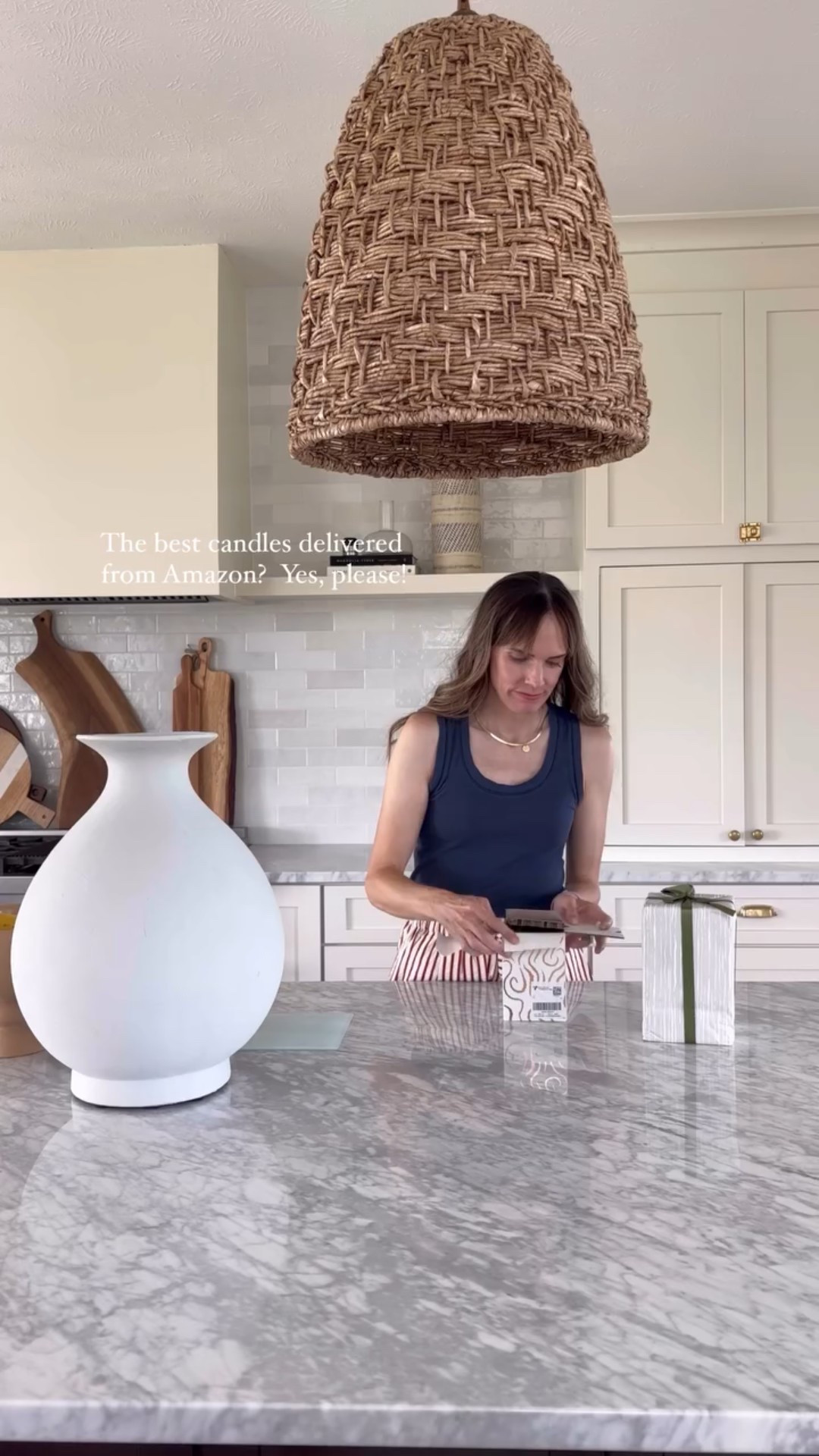 I am currently obsessed with @lajoliemuse candles!  They ship fast from Amazon.  If you want a candle that smells amazing and looks amazing this is it.  The vessel is so beautiful.  The blue one I have is called Santorini Salt Air.  Like I am not at the beach but this makes me pretend I am.  And it lasts 40 hours!  The bigger light green candle is called Citrus Mint and smells like you are at a spa.  I highly recommend them for yourself or as a gift.  Comment CANDLE and I can send a link. 

#lajoliemuse #selfcareathome #candles #amazonfinds #giftideas #amazonhome #kitcheninspiration #entrywaydecor

#LTKHome #LTKFindsUnder50