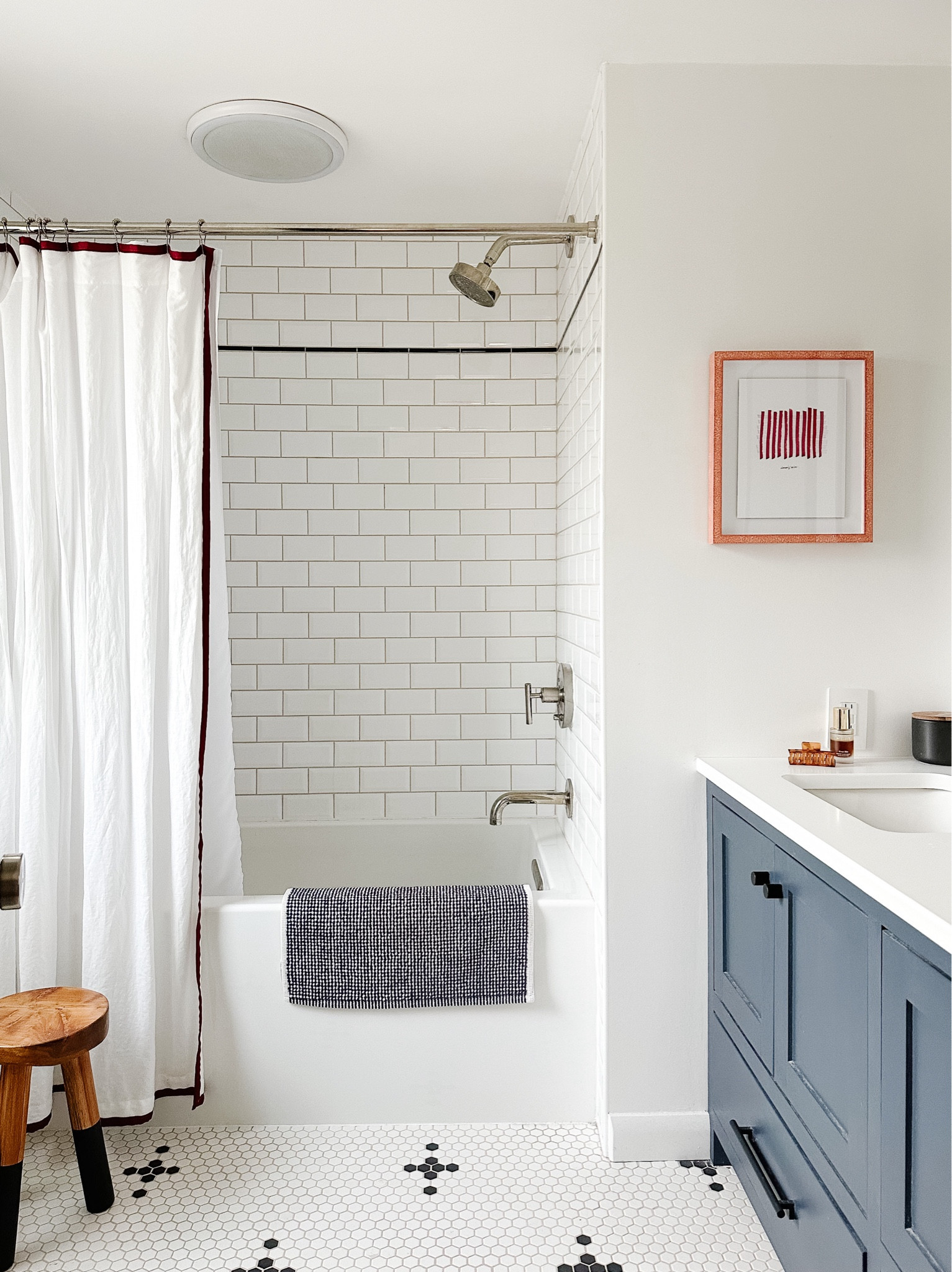 bathroom rug, bath mat, towel, bath towels, art, frame, shower curtain, hardware, hair clip, skin, skin care, wood stool, family, bathroom, containers, storage, faucet, mirror, medicine cabinet, home, decor

#LTKbeauty #LTKfindsunder50 #LTKhome