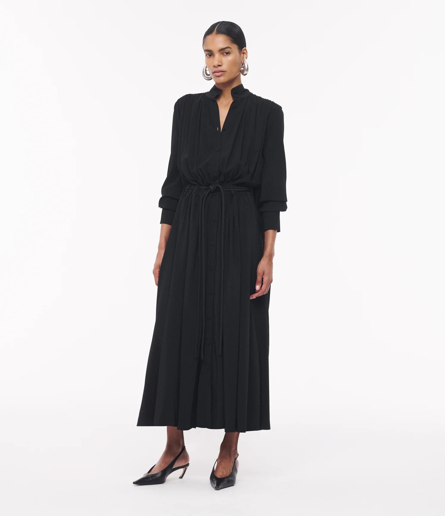 Drawstring Shirtdress | AnotherTomorrow