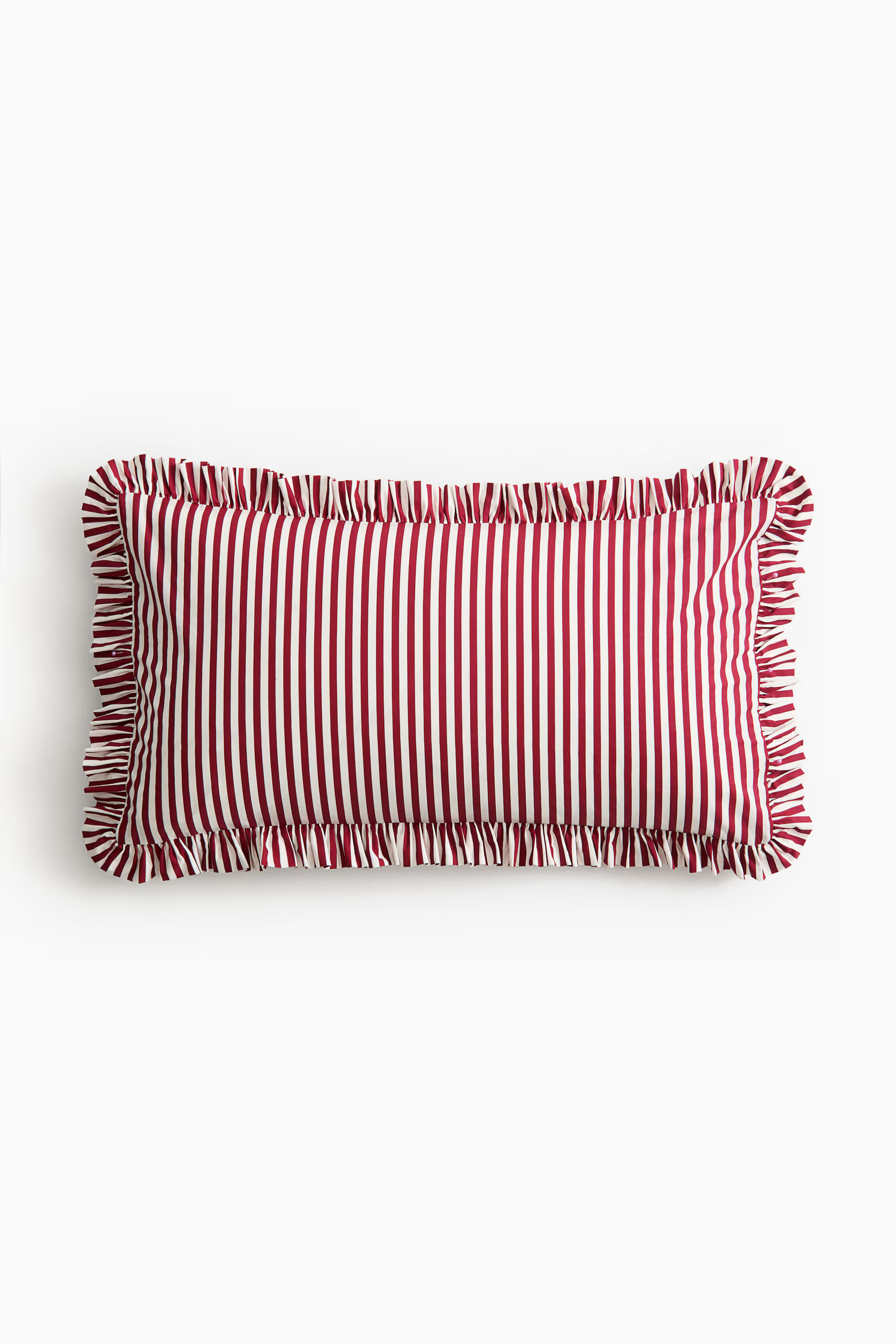 Ruffle-Trimmed Cotton Cushion Cover | H&M (US + CA)