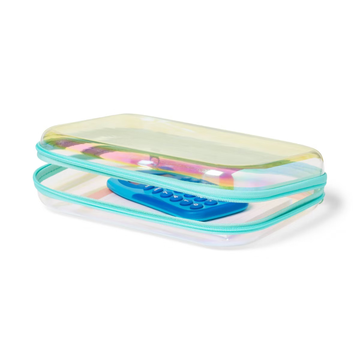 Hard Sided Zipper Pencil Case Iridescent - up&up™ | Target