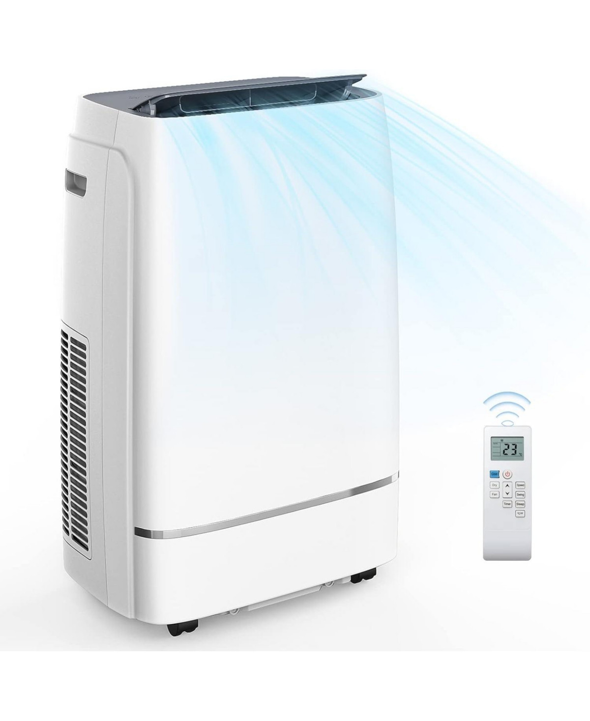 Cowsar 13000 Btu 4-in-1 Portable Ac, 24H Timer, 600sq.ft, <53dB, Quiet, Stand Up - White | Macy's