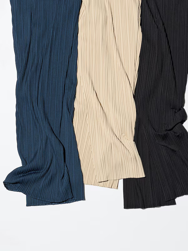 Pleated Straight Trousers | UNIQLO (UK)