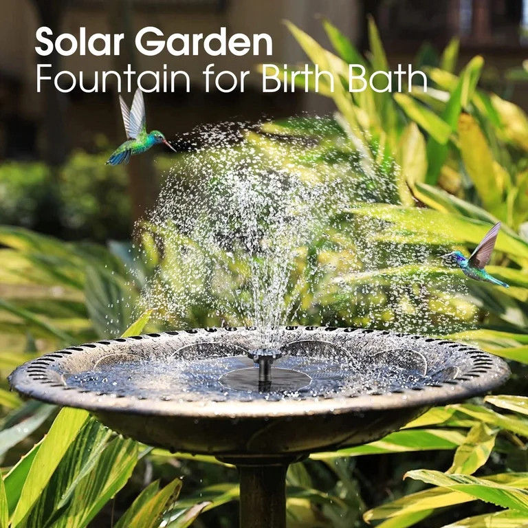 Posrue Solar Fountain, Floating Solar Powered Water Fountain Pump for Bird Bath, Garden, Pond, Po... | Walmart (US)