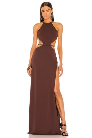 DUNDAS x REVOLVE Moon Maxi Dress in Chocolate Brown from Revolve.com | Revolve Clothing (Global)