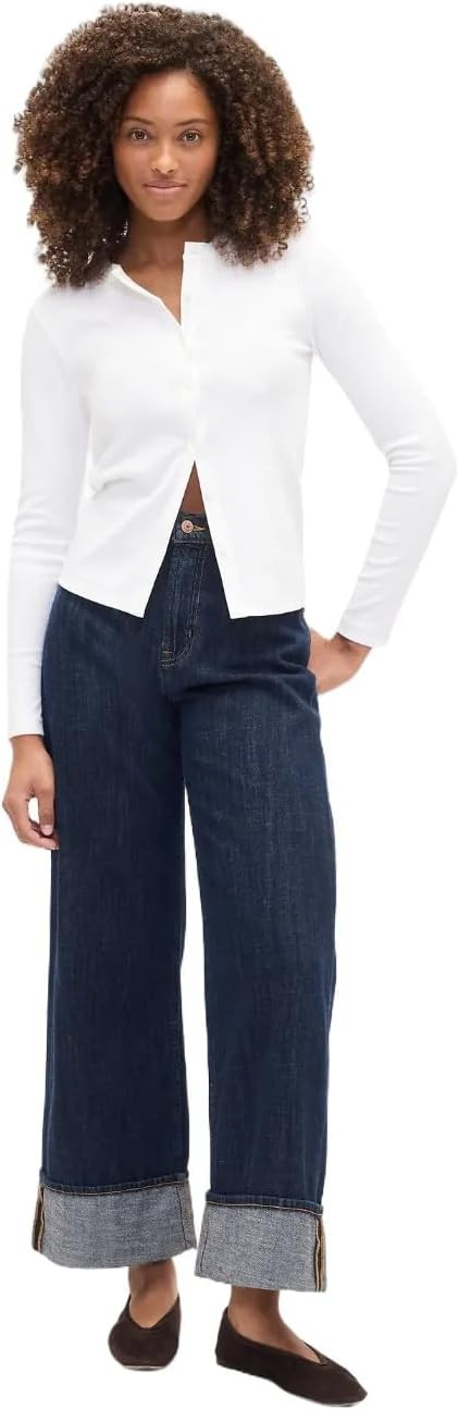 GAP Women's High Rise Wide Leg Jeans | Amazon (US)