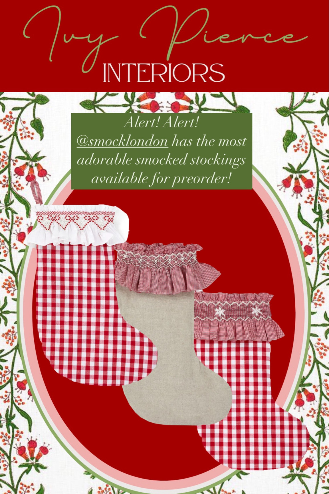 SMOCKED STOCKINGS!!! This is not a drill!!