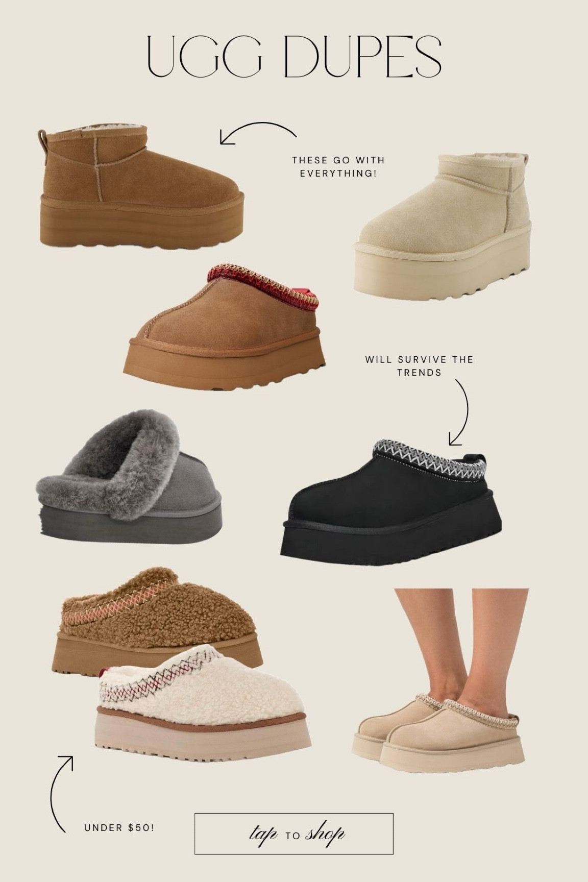 Ugg dupes!  Get the look for less. 🤎

#LTKfindsunder50 #LTKfindsunder100