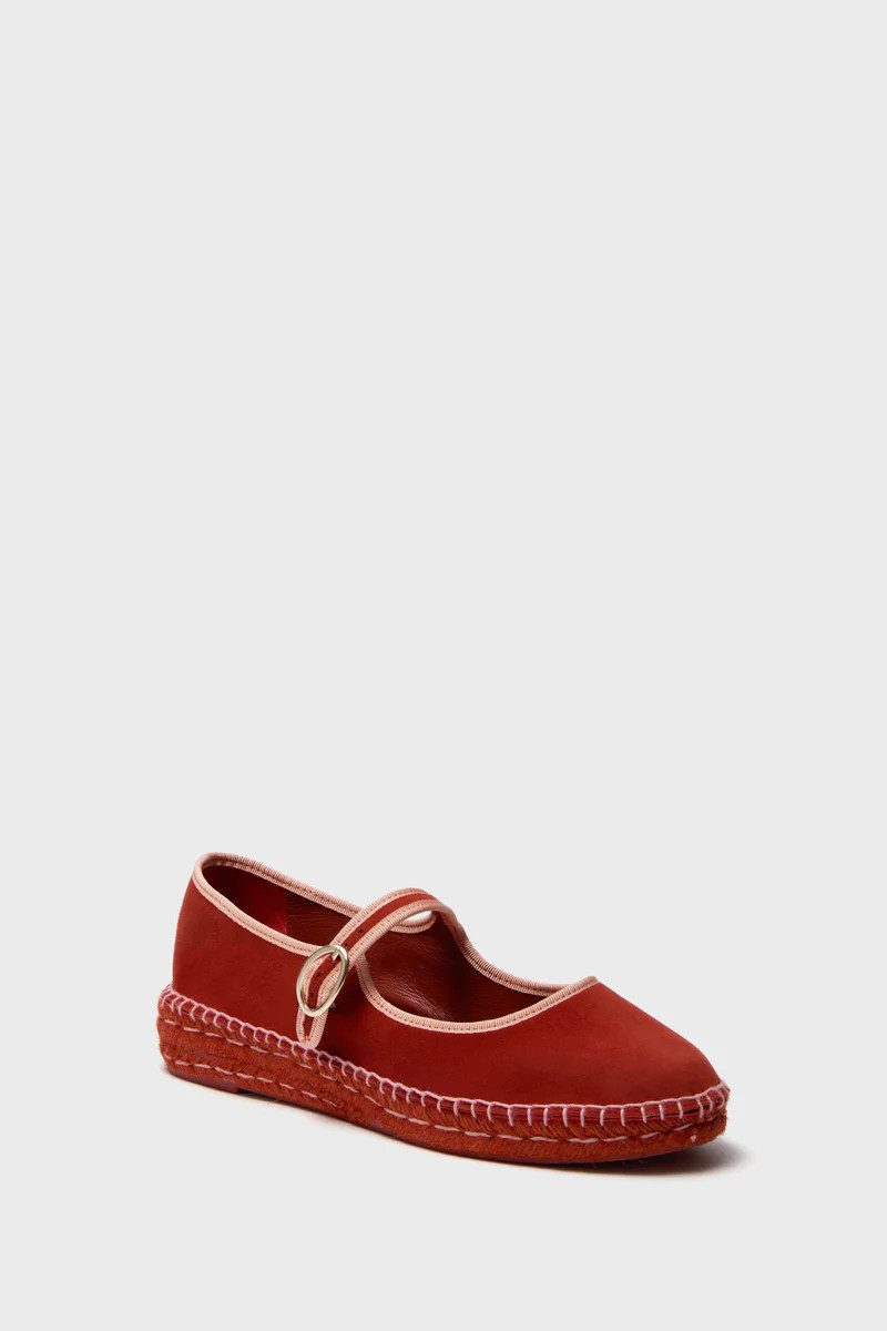 Rust Suede Jamie Espadrille Flats | Tuckernuck (US)