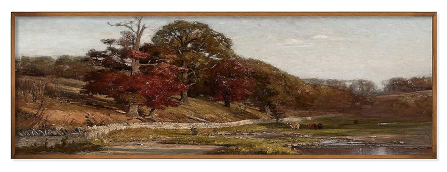 Unframed Rolled Vintage Farmhouse French Country Bedroom Wall Decor Above Bed - 10x30" - Horizont... | Amazon (US)