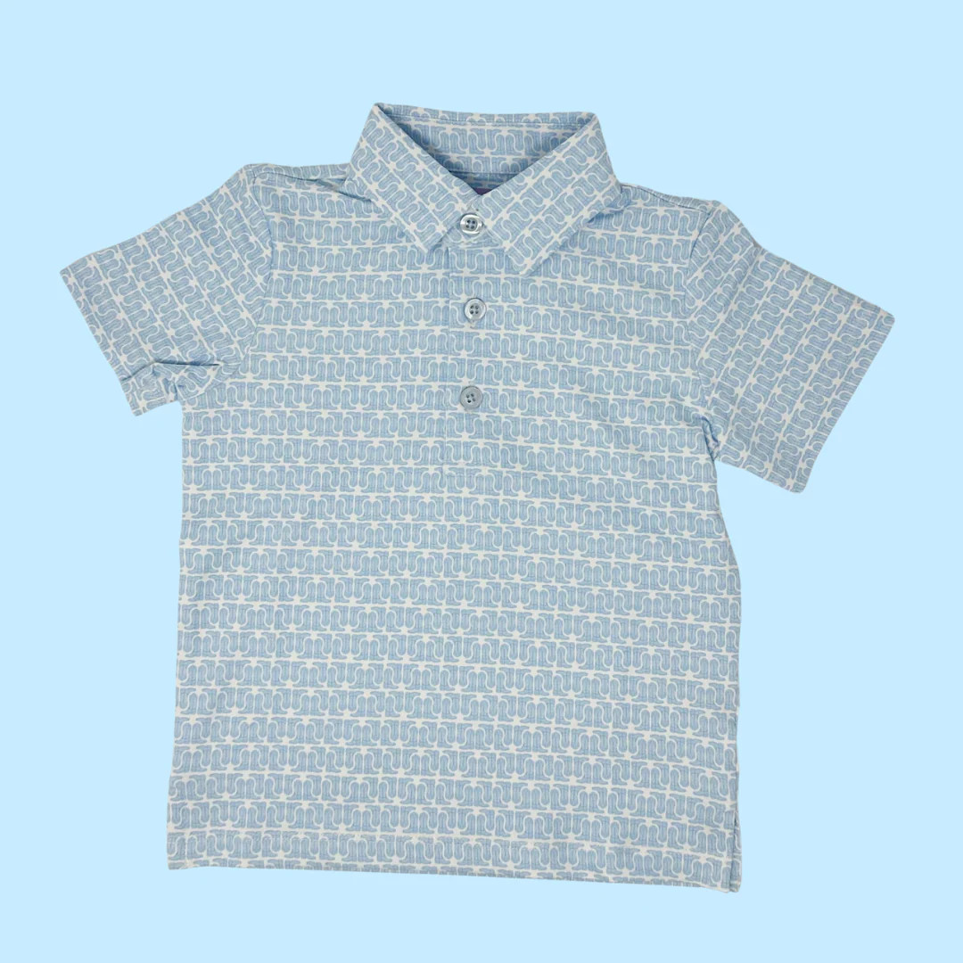 Blue Boots Polo | Poppy Kids Co
