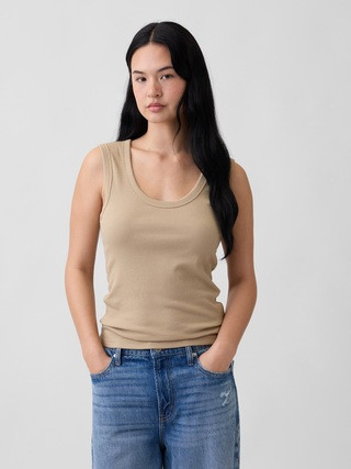Ribbed Scoopneck Tank Top | Gap Factory