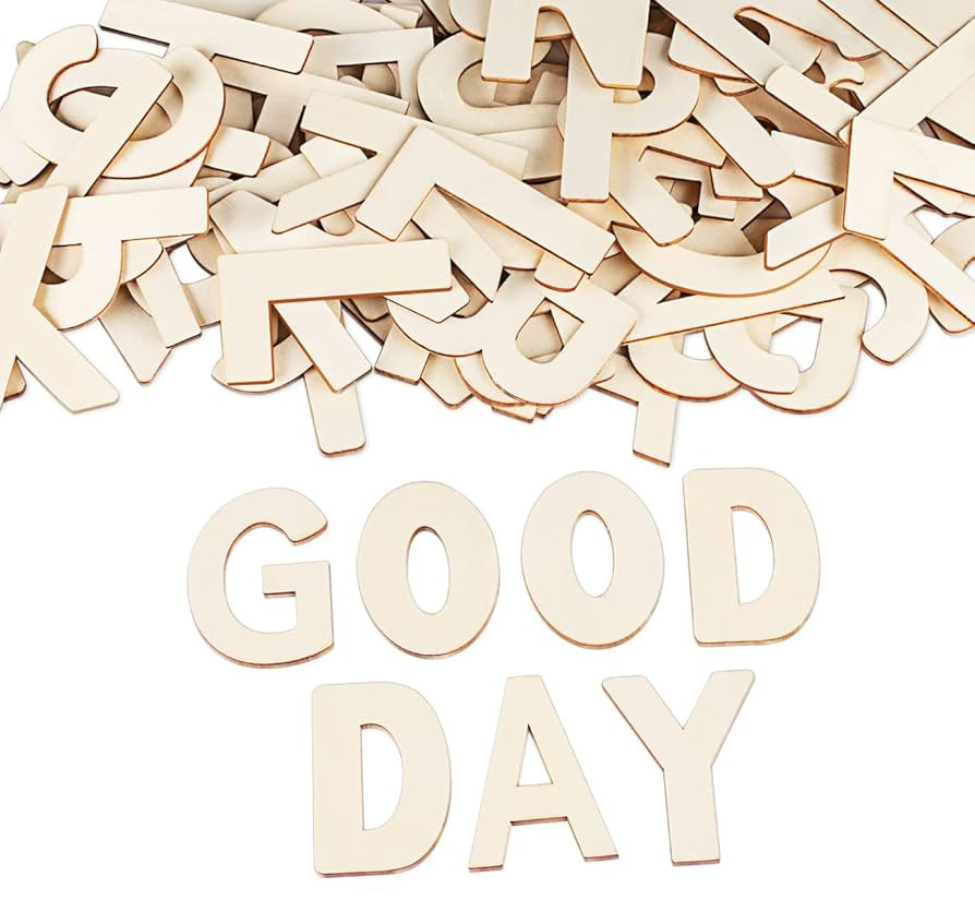 3" Wooden Letters - 78 Pcs Wood Alphabet Letters for Crafts Wood Letters Sign Decoration Unfinish... | Amazon (US)