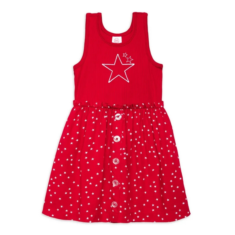 Wonder Nation Toddler Girls’ Americana Tutu Dress, Sizes 12M-5T | Walmart (US)