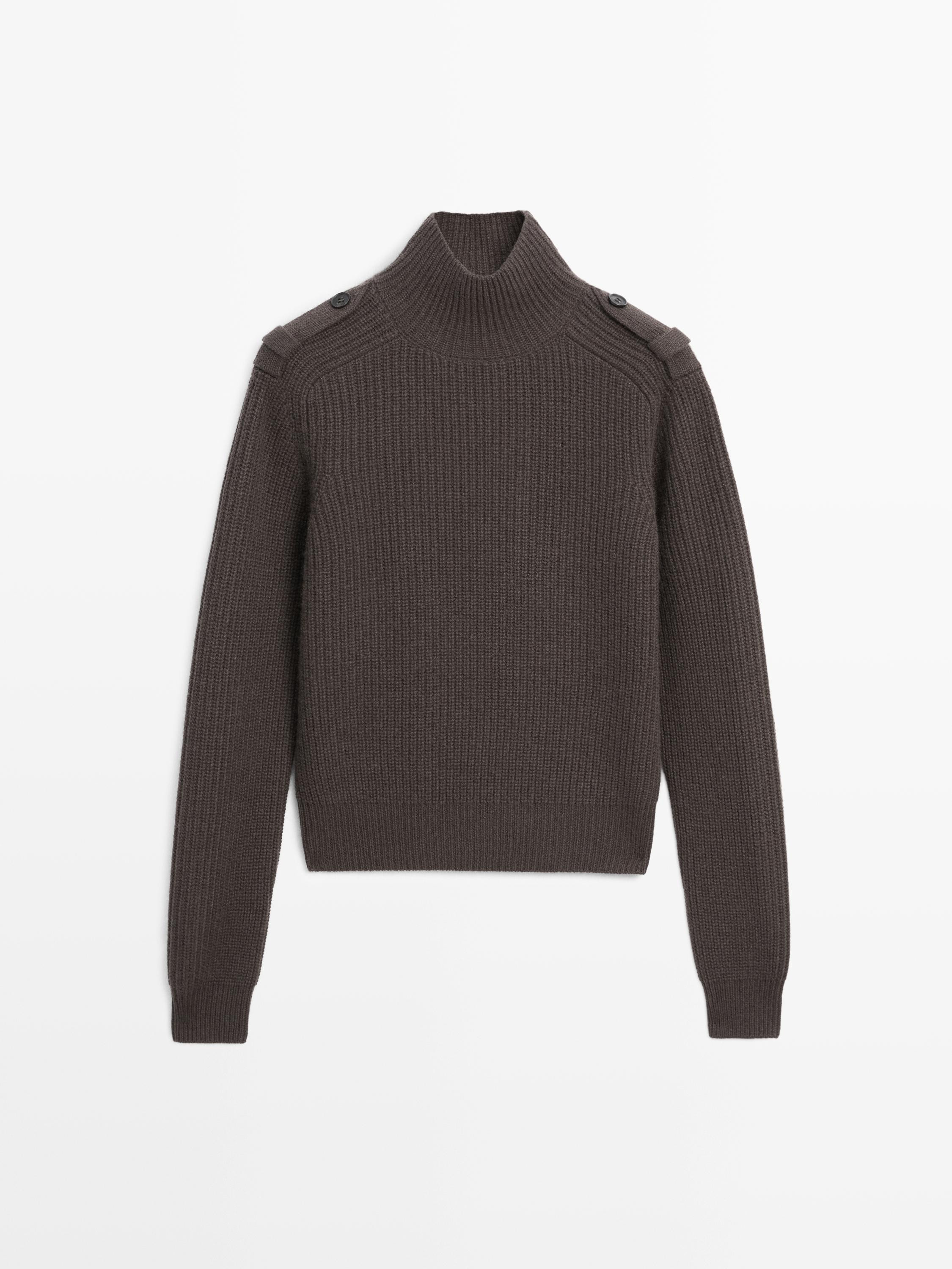 Strickpullover mit Schulterdetail | Massimo Dutti DE