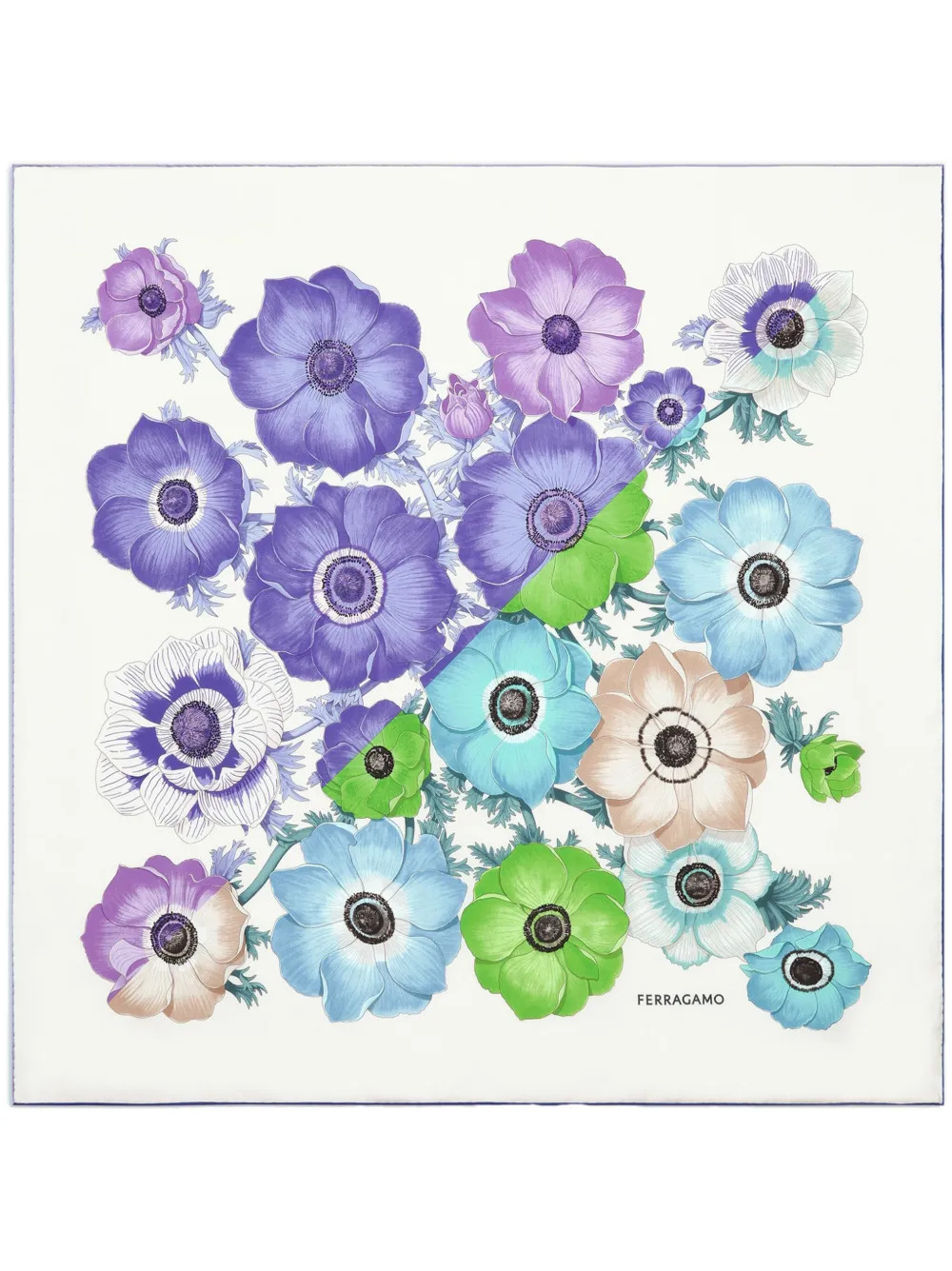 Ferragamo floral-print Silk Scarf | Purple | FARFETCH | Farfetch Global