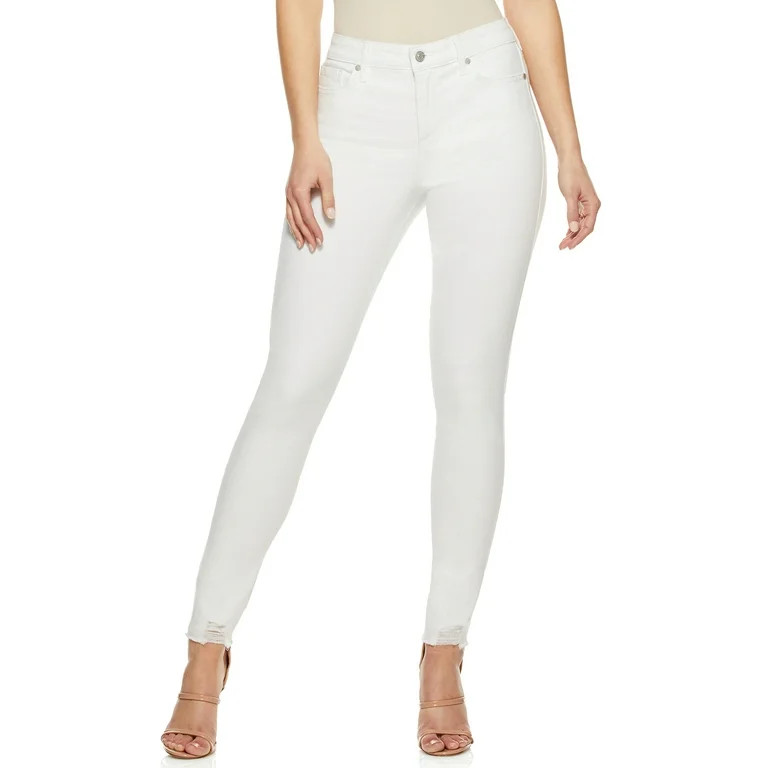 Sofia Jeans by Sofia Vergara Women's Rosa Curvy Ripped High-Rise Ankle Jeans | Walmart (US)