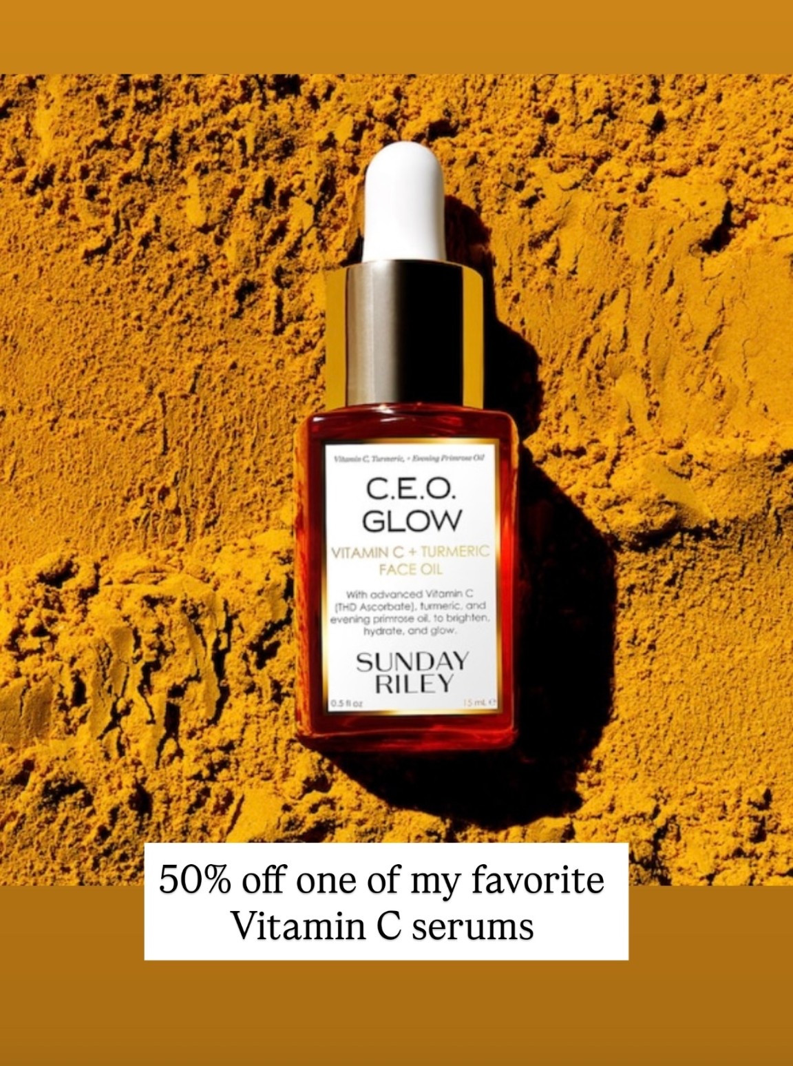 50% off Sunday Riley Vitamin C serum! This stuff works wonders for mature and aging skin! 

#LTKBeauty #LTKFindsUnder100 #LTKSaleAlert
