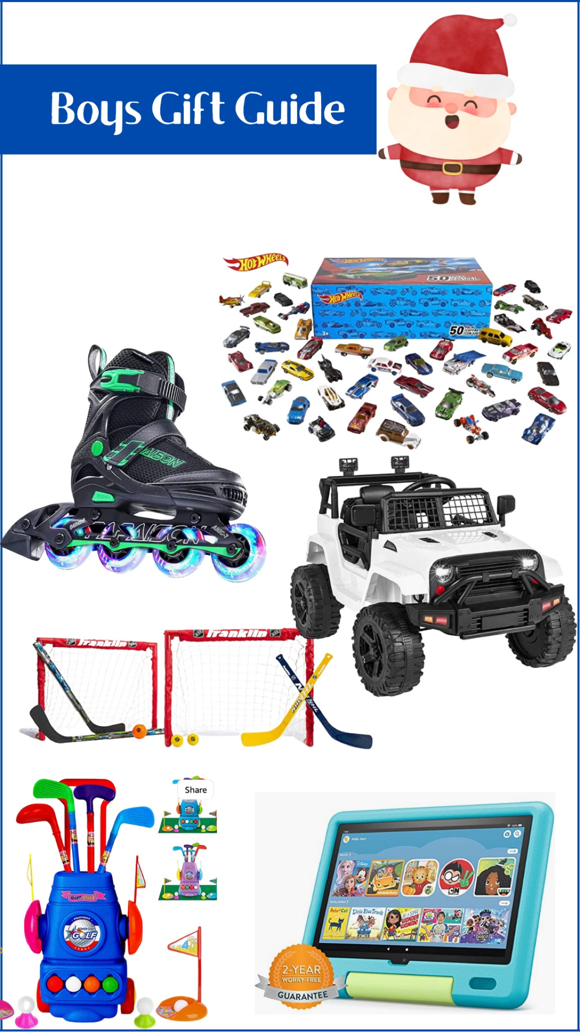 Boys/ gift guide/ amazon/ sales/ electric car/ knee hockey sticks/ hot wheels/ golf/ tennis/ roller blades/ gift ideas/ Christmas/ presents/ gifts 

#LTKunder50 #LTKkids #LTKGiftGuide