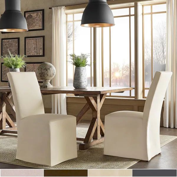 Potomac Slipcovered Parsons Dining Chairs (Set of 2) by iNSPIRE Q Artisan | Bed Bath & Beyond
