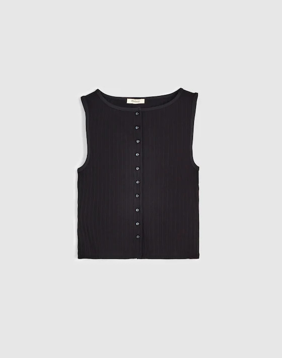 Ribbed Crewneck Shell Top | Madewell