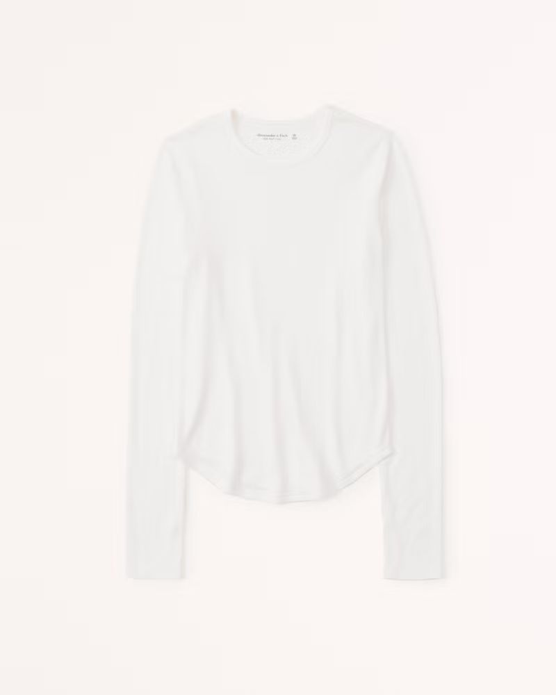 Women's Long-Sleeve Cozy Skimming Top | Women's Tops | Abercrombie.com | Abercrombie & Fitch (US)