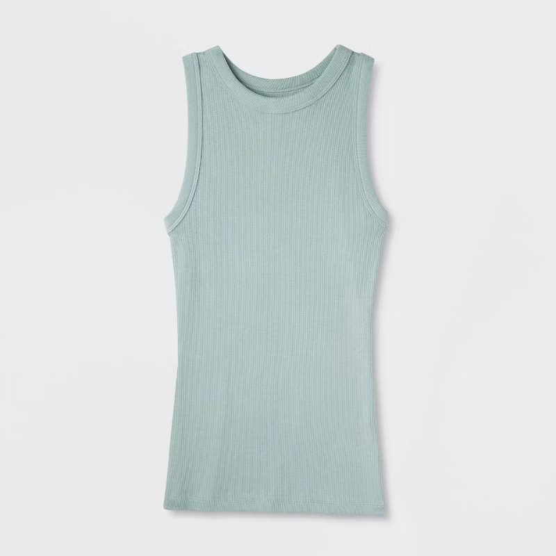 Women's Slim Fit Ribbed Tank Top - A New Day™ | Target