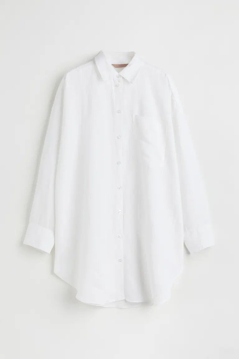 Linen-blend Nightshirt | H&M (US + CA)