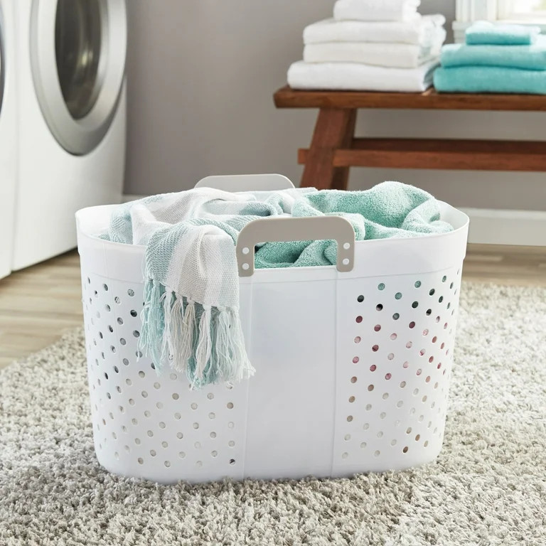 Mainstays Oval Flex Decorative Basket, White | Walmart (US)