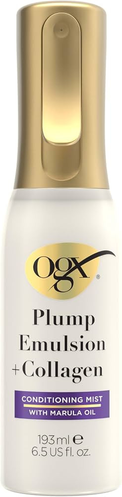 OGX Plump Emulsion + Collagen Conditioning Hair Mist, Volumizing Hair Spray with Marula Oil for 3... | Amazon (US)