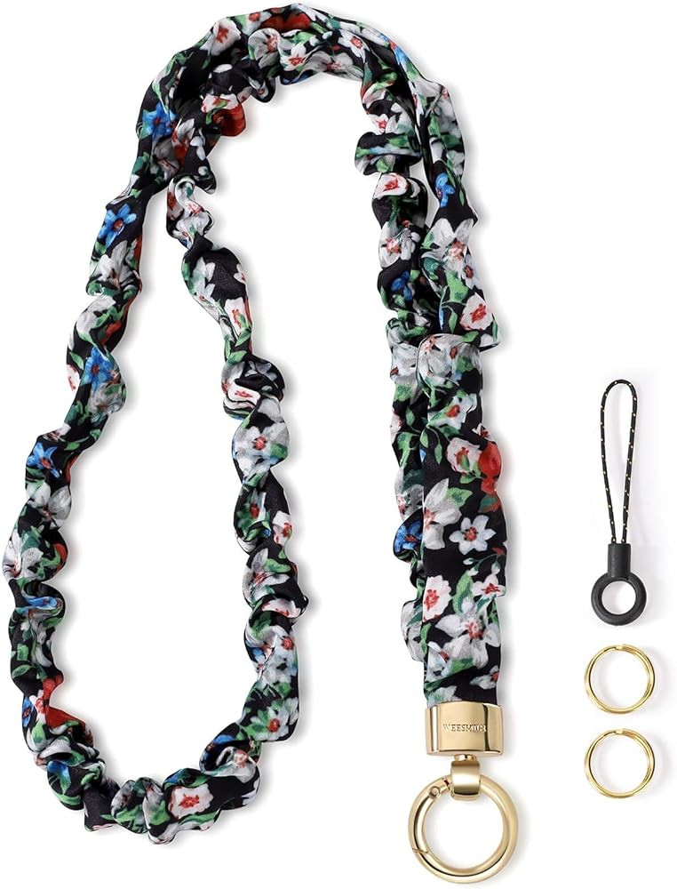 Stretchy Scrunchie Lanyard for ID Badges – Cute Neck Lanyard for Keys | Retractable Keychain Ho... | Amazon (US)