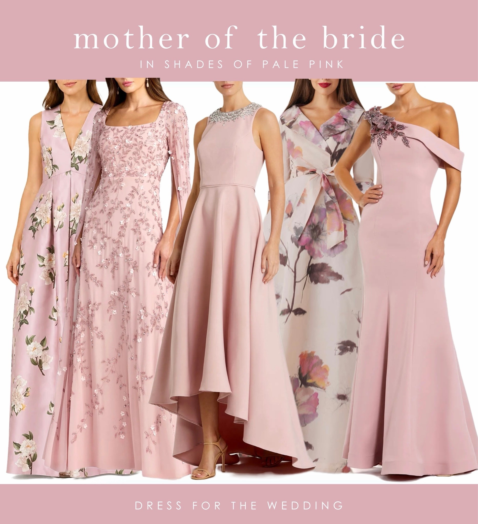 Blush pink dresses for the Mother of the Bride or Mother of the Groom. Fashion over 50. What to wear to a wedding over 50. Formal pink dresses from weddings and events. Pink floral gown, Sachin and Babi, Mac Duggal dress, Teri Jon dress. Stylish dresses over 40.

#LTKWedding #LTKOver40 #LTKgrwm