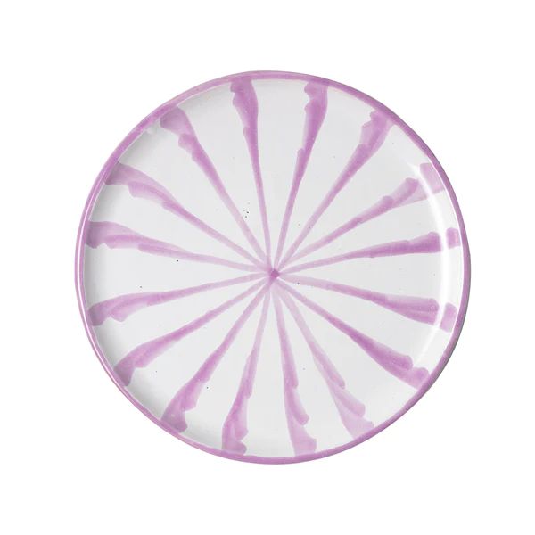 Casa Lila Salad Plate With Candy Cane Stripes | The Avenue