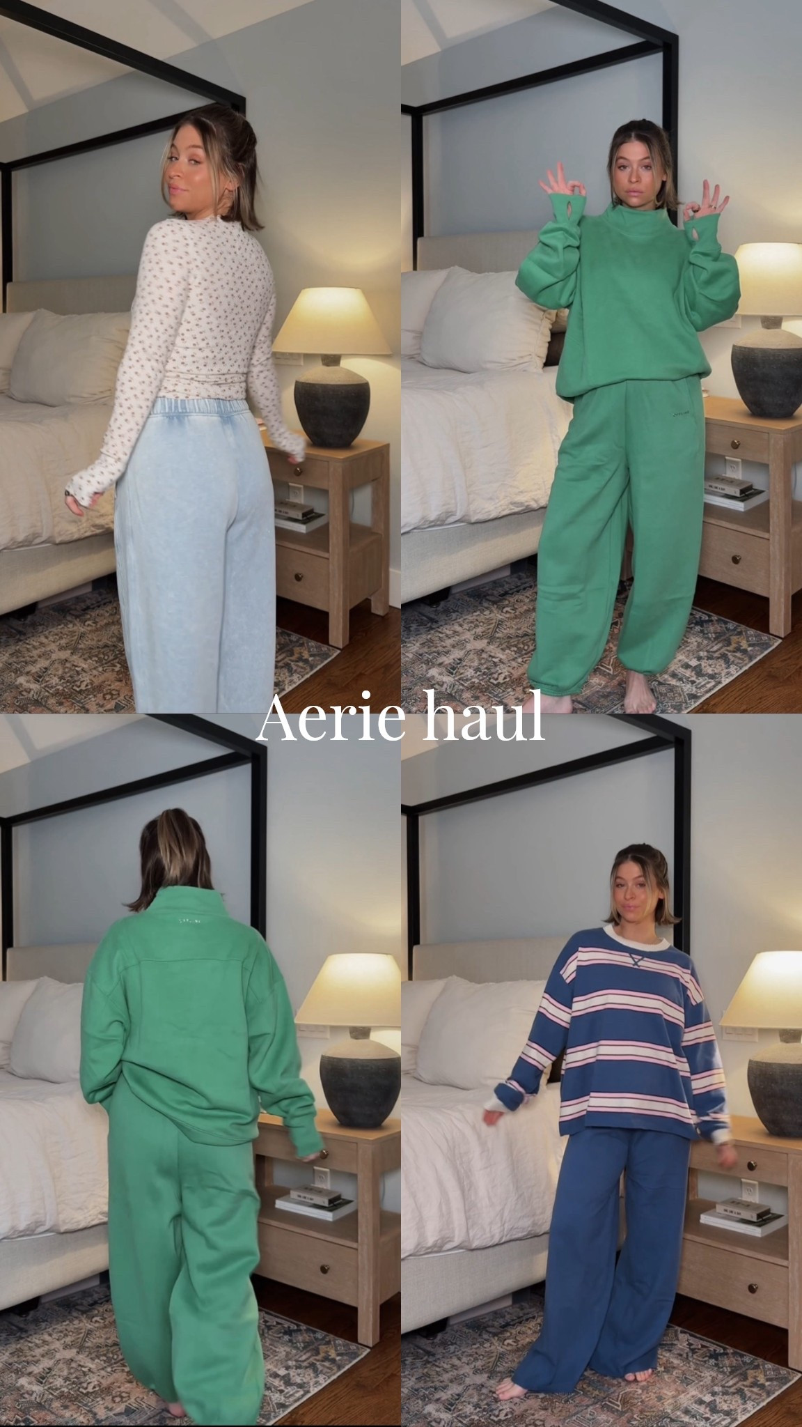 Medium in everything but the white top! Aerie loungewear forever - bump friendly

#LTKBump #LTKmomlife #LTKootd