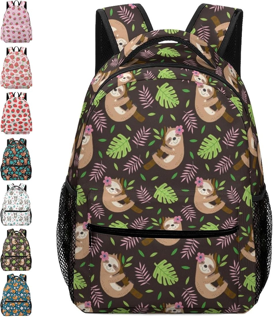 17 Inch Sloth Backpack For Women Men Lightweight Laptop Bag Travel Hiking Camping Daypack | Amazon (US)