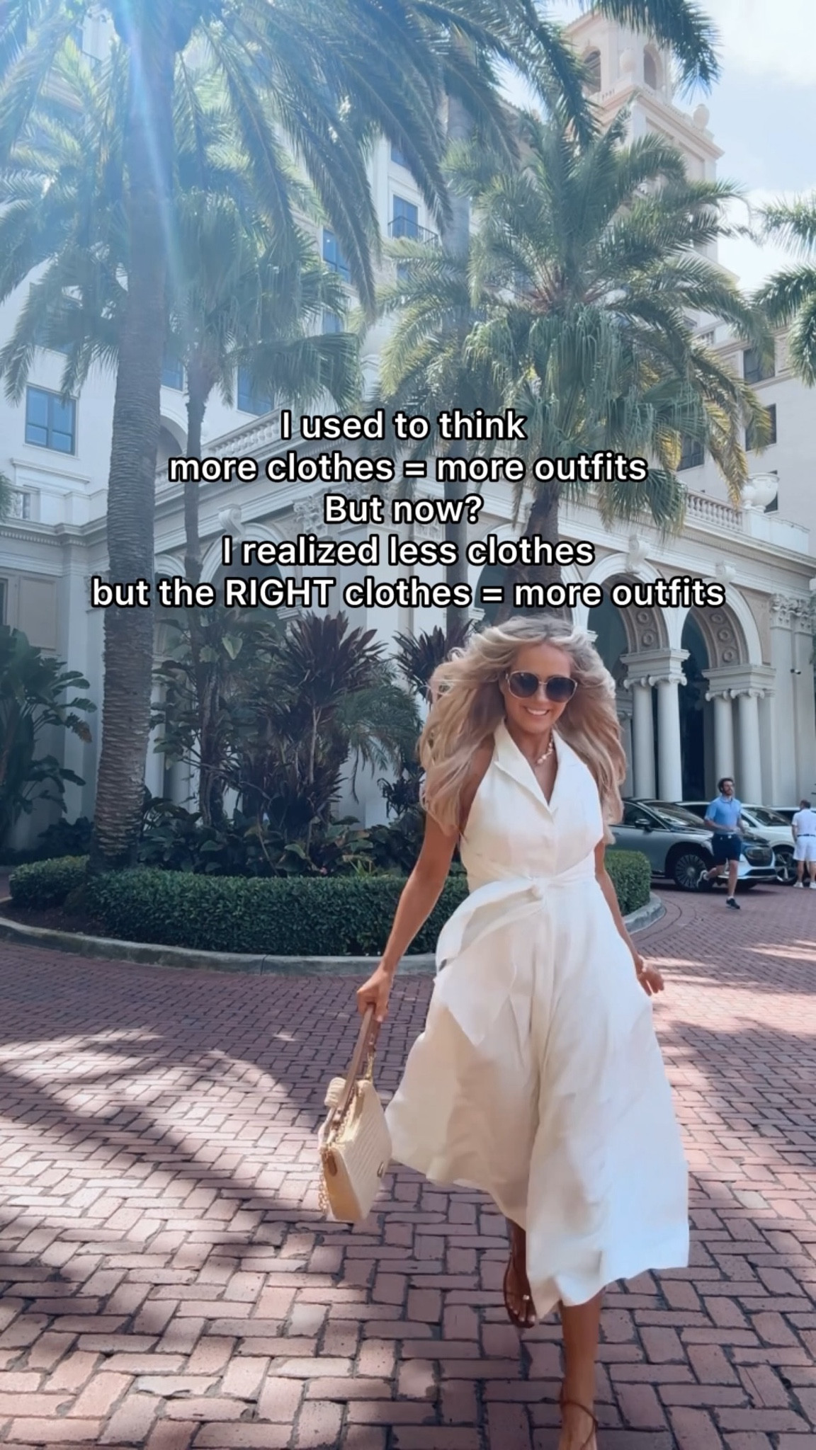 Affiliate links - I earn commission on purchases made through my links | I used to think having more clothes meant having more outfits… but it actually did the opposite.

The more I added to my closet, the harder it became to get dressed. Nothing really worked together, and everything felt like a “one outfit only” piece.

Now I shop very differently. I try to look for pieces I can wear multiple ways, across different occasions, and for more than just one season. Like dresses I can wear casually with flat sandals during the day, but also dress up with heels and accessories for something like a graduation, Mother’s Day, or a baby shower.

I also pay attention to details. A piece can be simple, but if it has something a little special, like the unique neckline, tie waist belt, and structured collar of this dress, it instantly feels more elevated without being hard to style.

This dress is a perfect example. It was a bit of a splurge for me, but I know I’ll wear it over and over again, casually everyday and on vacation, dressed up for events, and for years to come because the style is classic and timeless. ✨💫