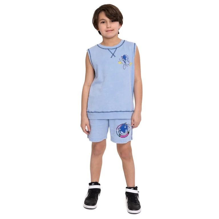 Sonic Boys Graphic Tank and Shorts 2 Piece Outfit Set, Sizes 4-18 - Walmart.com | Walmart (US)
