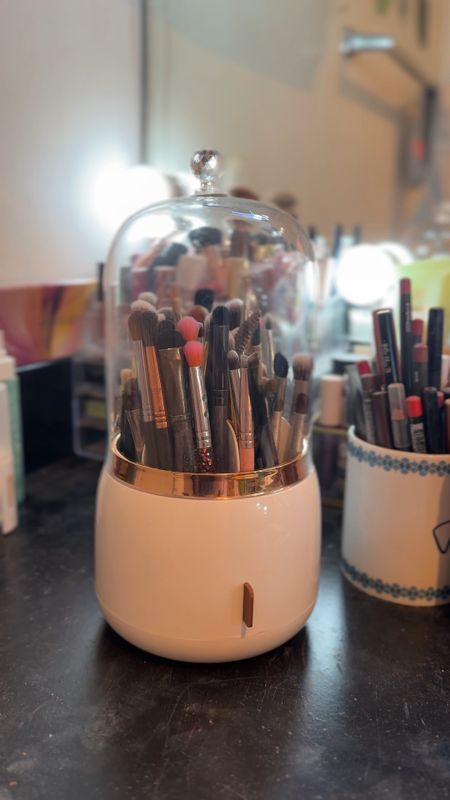 This eyeshadow brush holder organizer is so pretty and keeps my brushes organized and dust free! 

#LTKbeauty #LTKhome #LTKfindsunder50