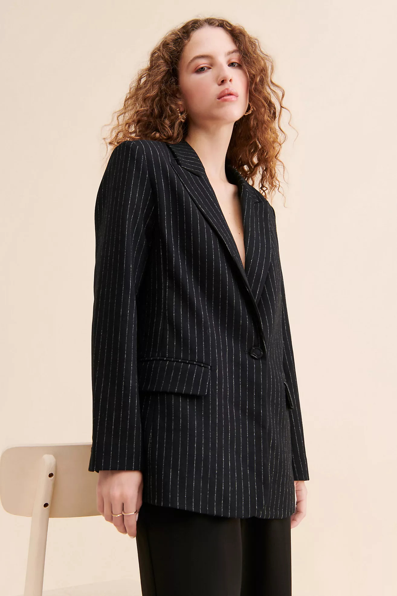 Suncoo Darcy Striped Blazer | Anthropologie (US)