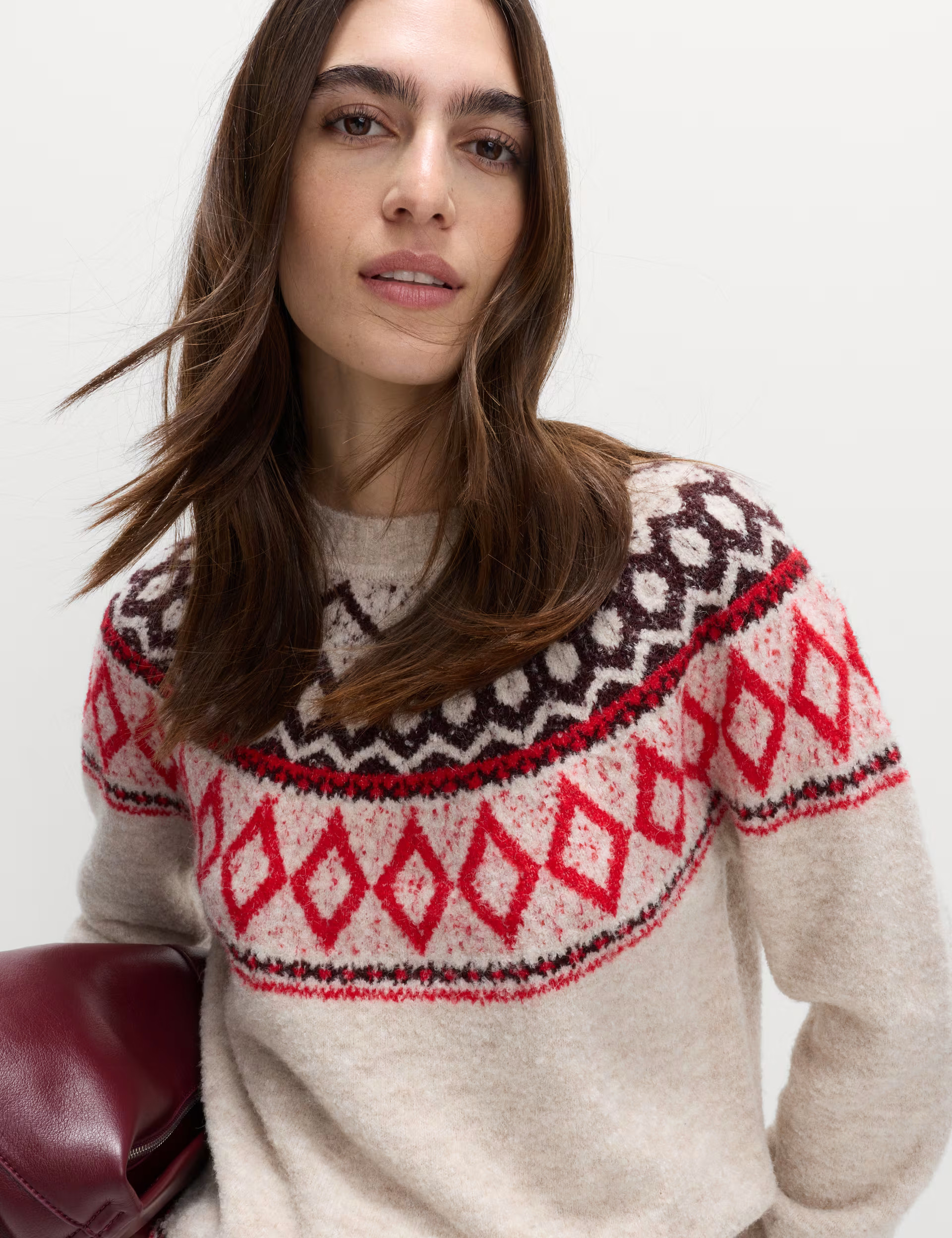 Boucle Fair Isle Relaxed Jumper With Wool | Marks & Spencer (UK)
